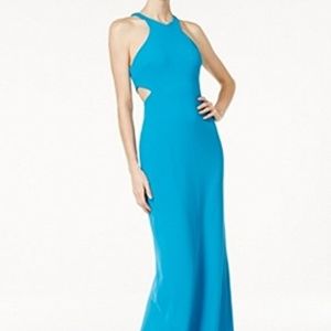 Calvin Klein turquoise cutout gown sz 10